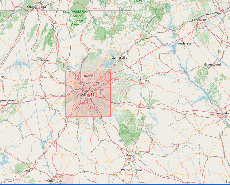 Map of Atlanta, Georgia