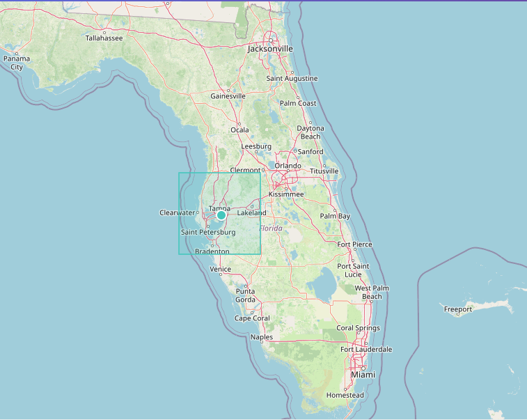 Map of Tampa, Florida